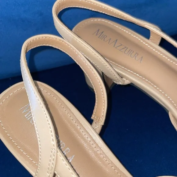 Two toned slingblack block heels - Picture 3 of 6